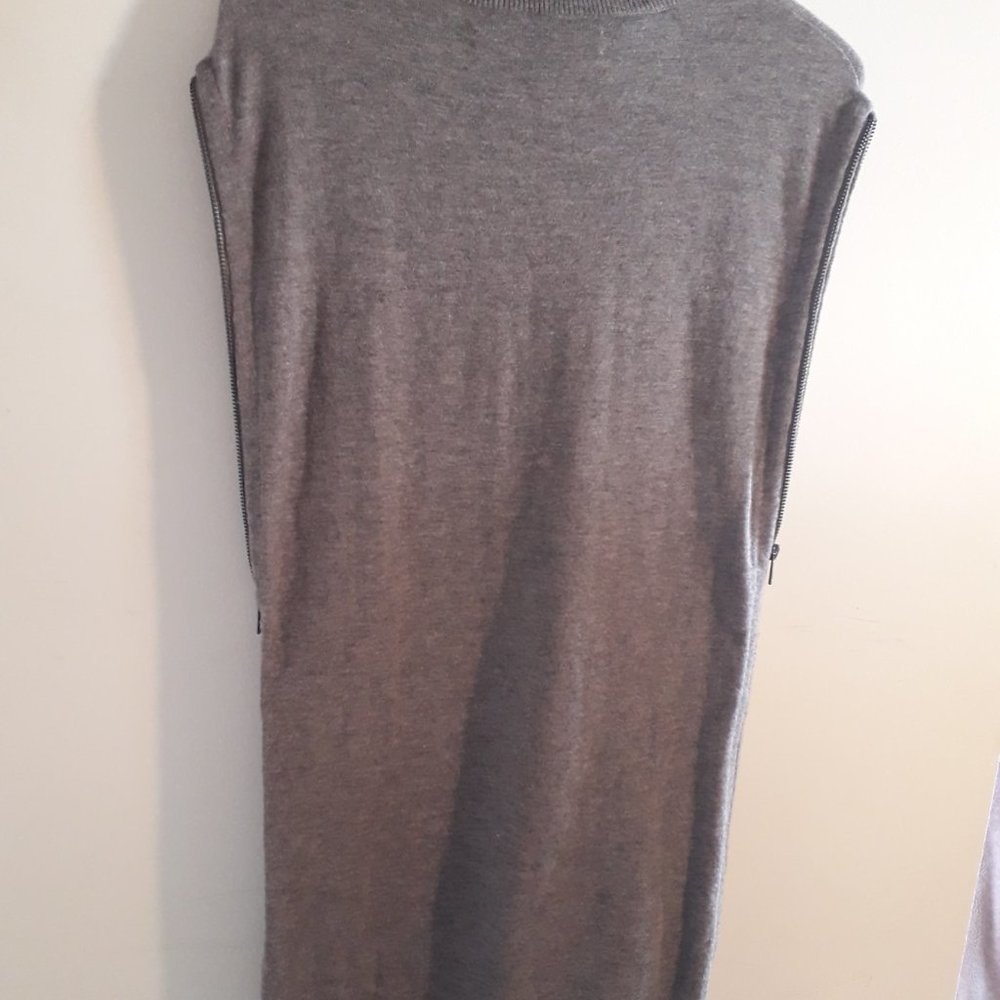 ALL SAINTS - Camel Brown Tunic Turtleneck KANINDA Dress Top with Zippered Sides - Picture 8 of 15